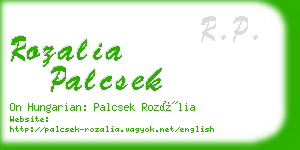 rozalia palcsek business card